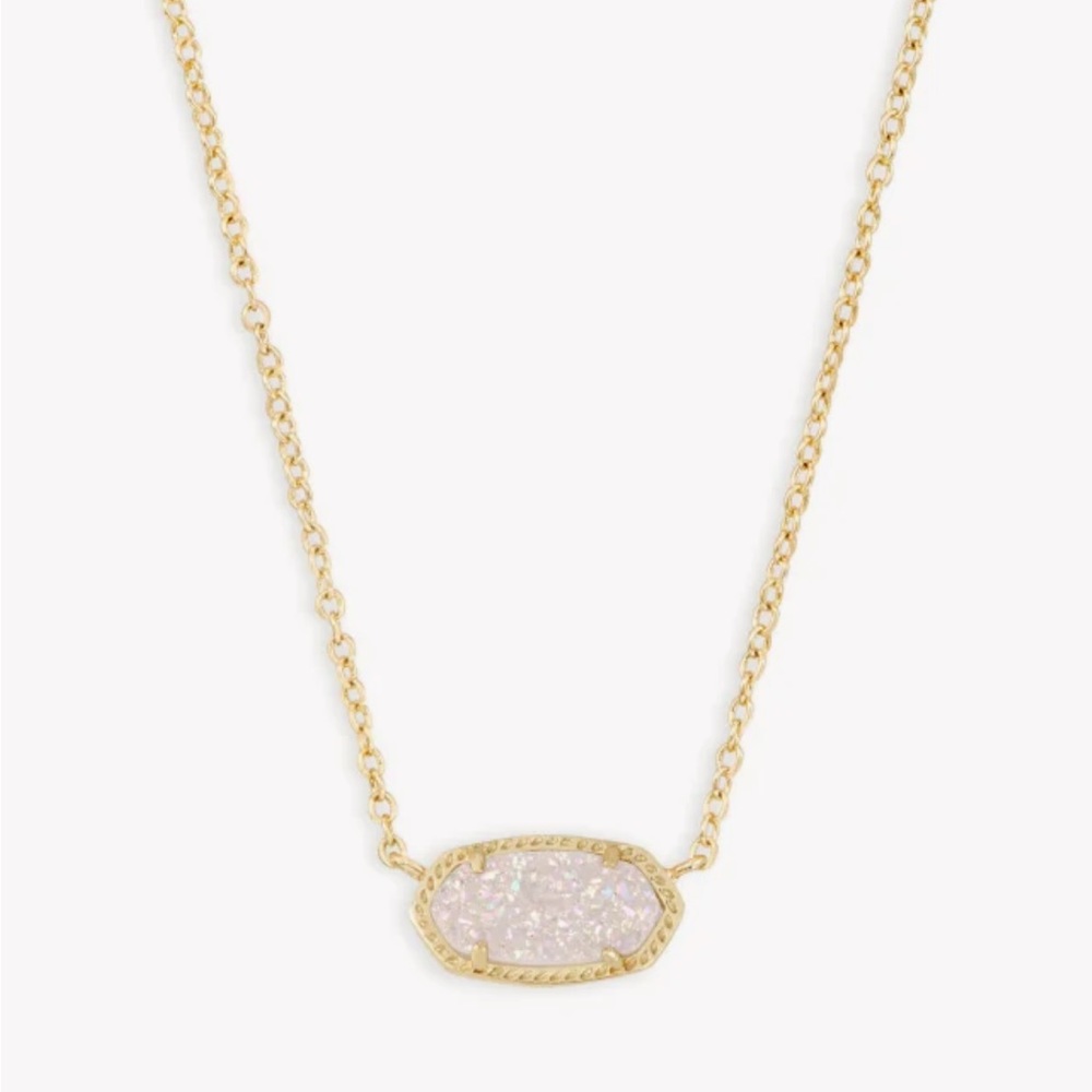 ❌SOLD❌ Kendra Scott Elisa Gold Pendant in iridescent drusy